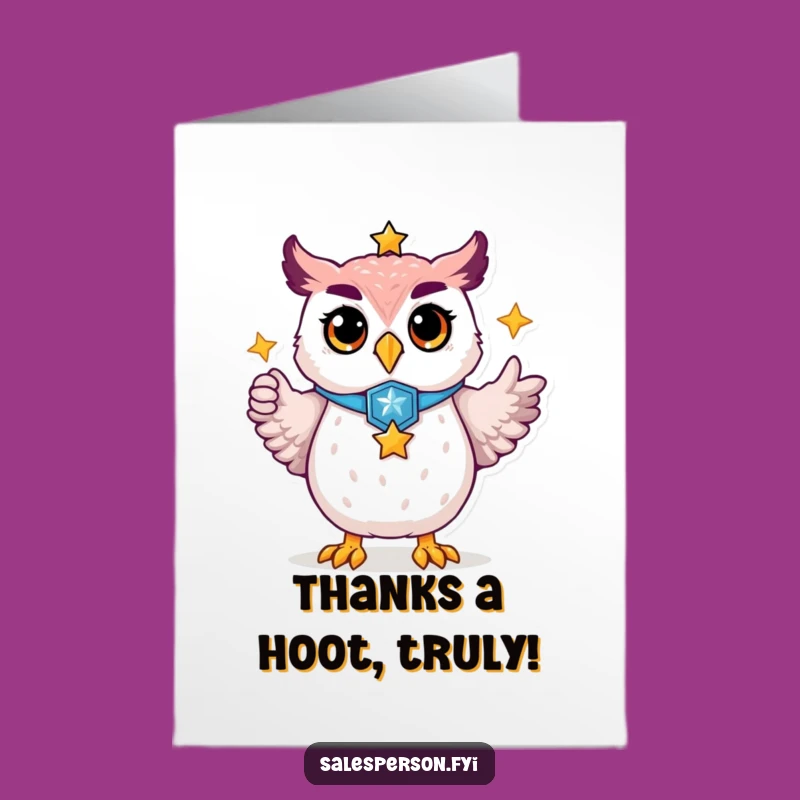 Free Printable Proud Owl Thank You Card: Grateful Downloadable Art for Heroes