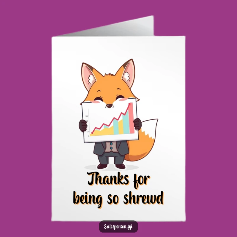 Free Printable Thank You Card: Fox Graph Appreciation - Funny Downloadable