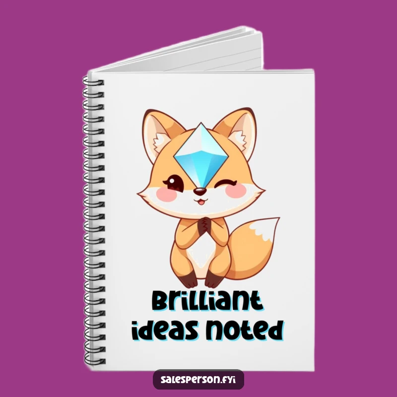 Funny Fox Journal - Dapper Winking Fox Gem Notebook Gift