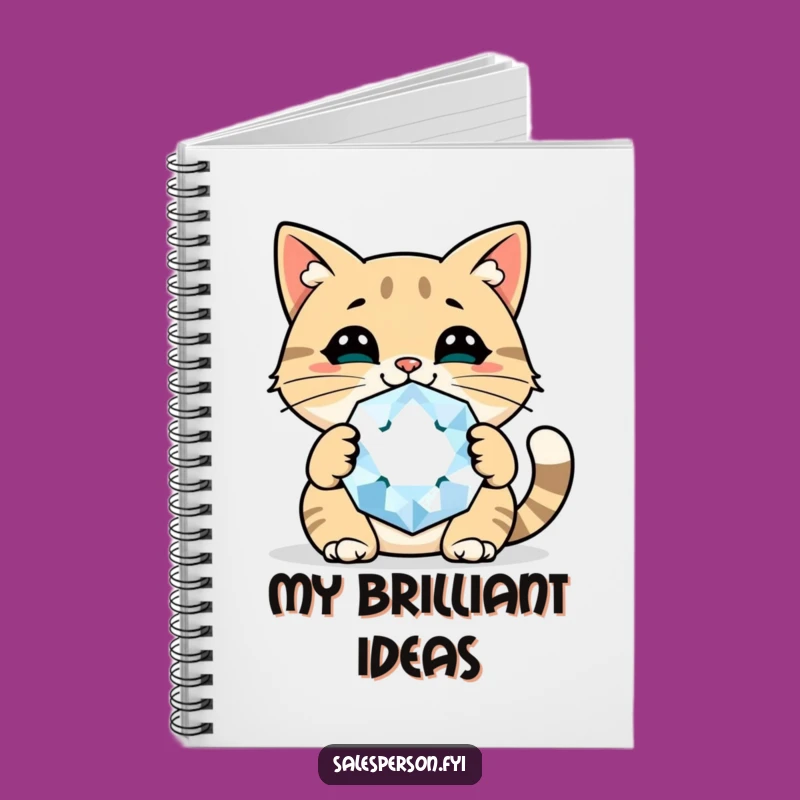Funny Cat Gem Notebook A Cheerful Journal For Confident Ideas