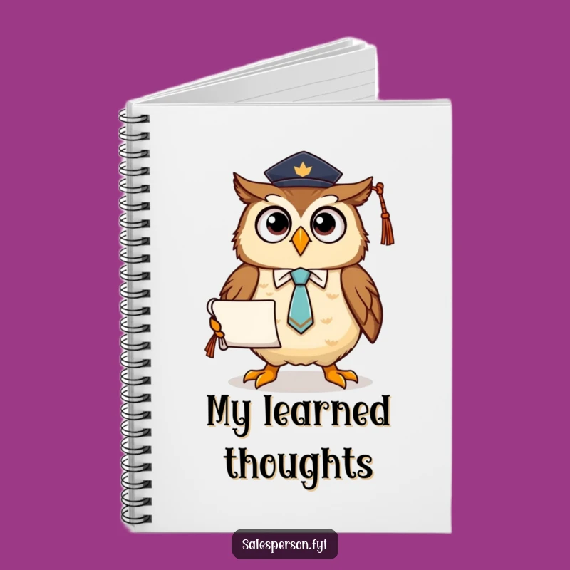 Funny Owl Graduation Notebook: Jot Down Ideas with Scholarly Wit