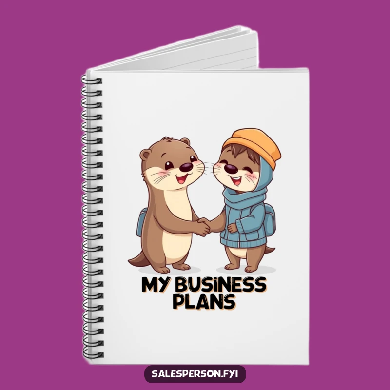 Funny Otter Notebook: Handshake Deals, Lined Pages for Business Ideas