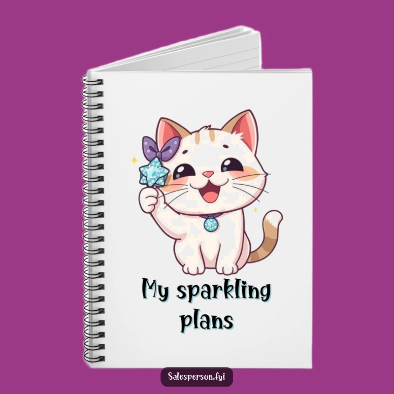 Funny Cat Sparkle Notebook: Jot Down Your Dazzling Ideas