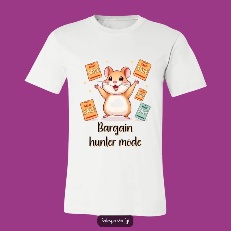 Funny Hamster Juggling Sale Flyers T-Shirt: A Hilarious Gift for Shoppers