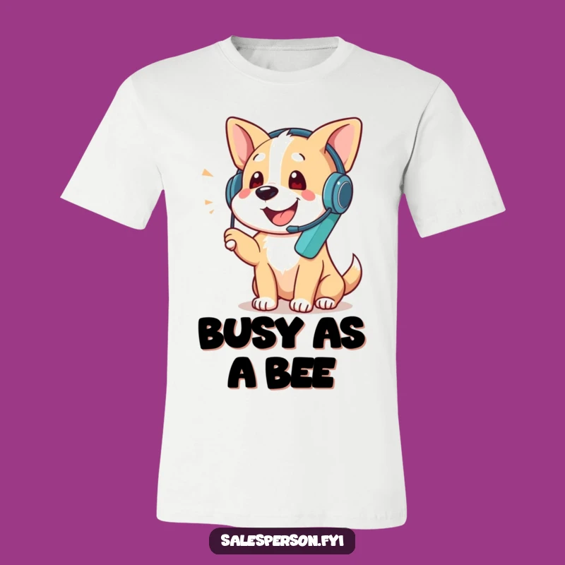 Funny Dog Phone Call T-Shirt - Busy Pup's Chat Tee, Hilarious Gift