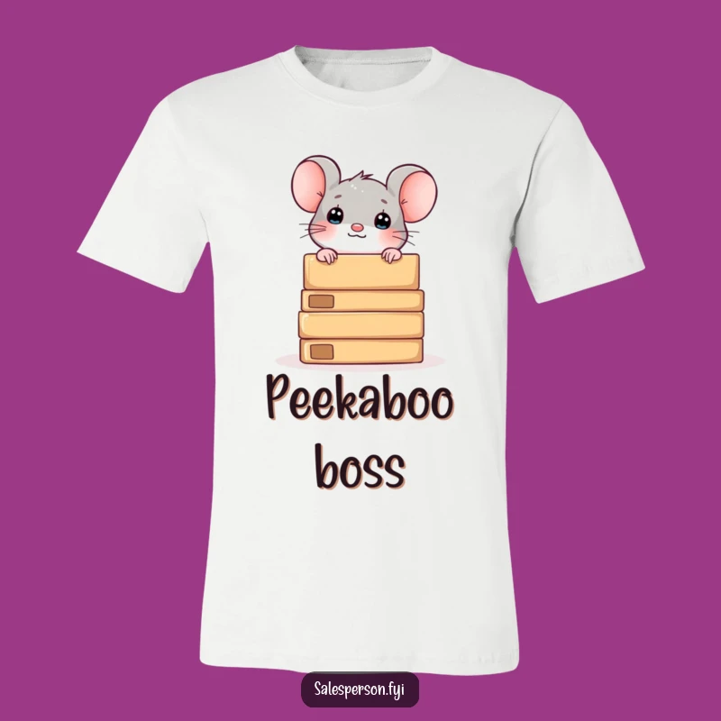 Funny Mouse and Boxes T-Shirt: Explore Humor with This Curious Character Tee