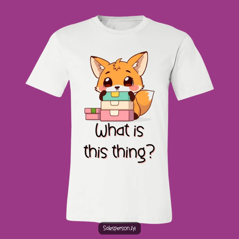 Funny Fox Surprise T-Shirt: Unbox Your Curiosity, a Graphic Tee