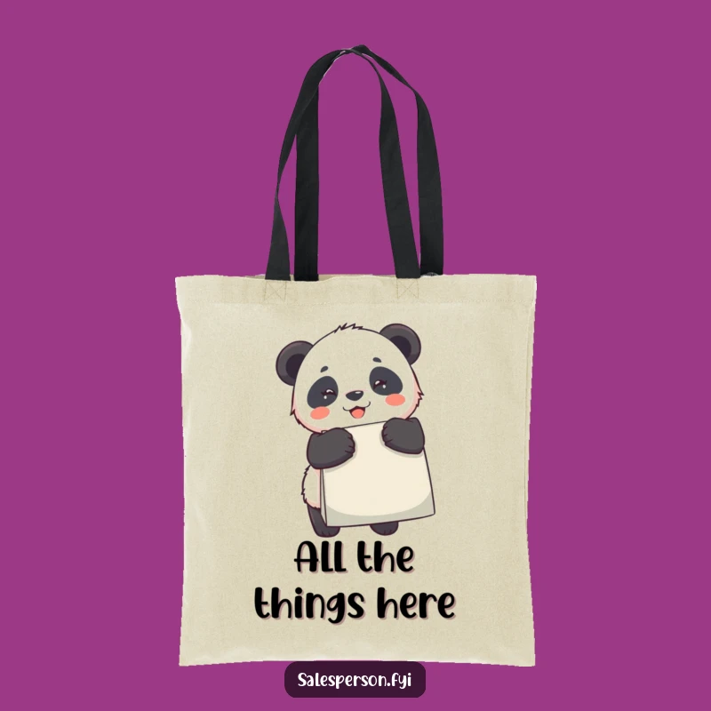 Funny Panda Tote Bag: Carry Your Haul in Style with This Hilarious Accessory!