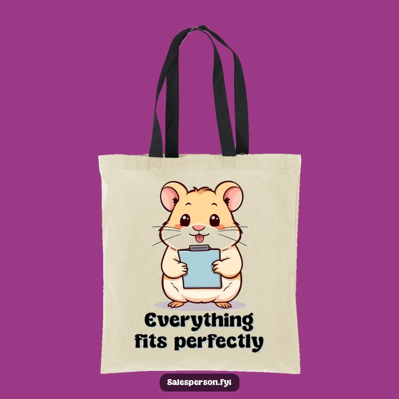 Funny Hamster Clipboard Tote Bag: Carry Your Life in Style, Funny Gift Idea