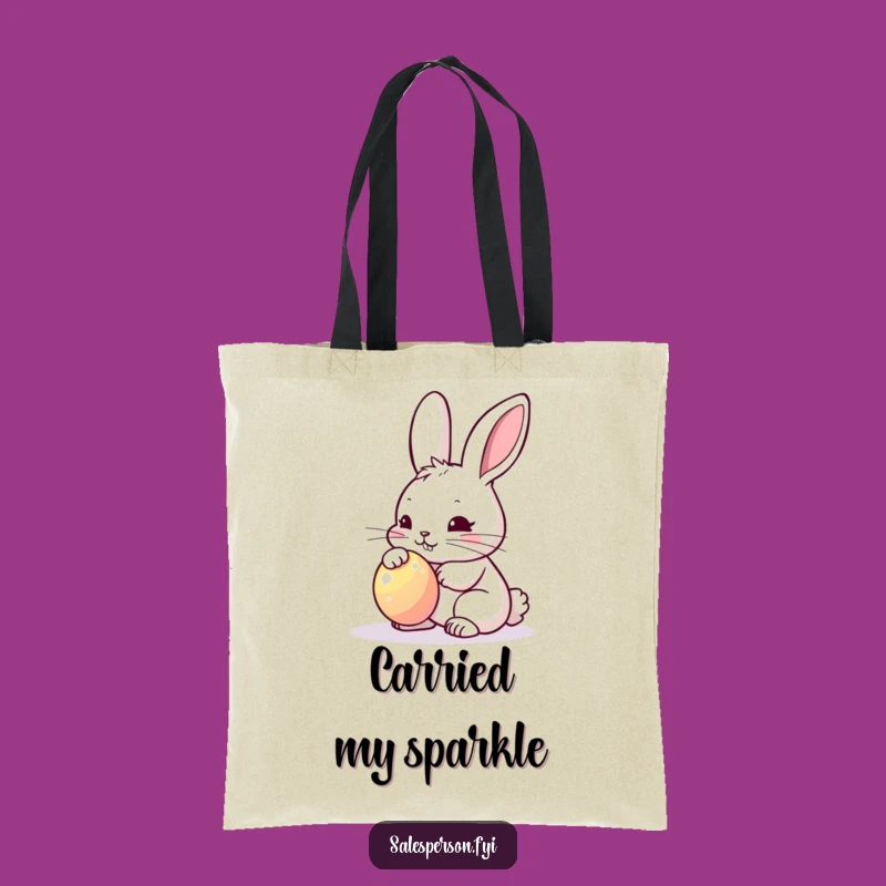 Funny Bunny Polishing Tote Bag: Organized & Hilarious Carry-All
