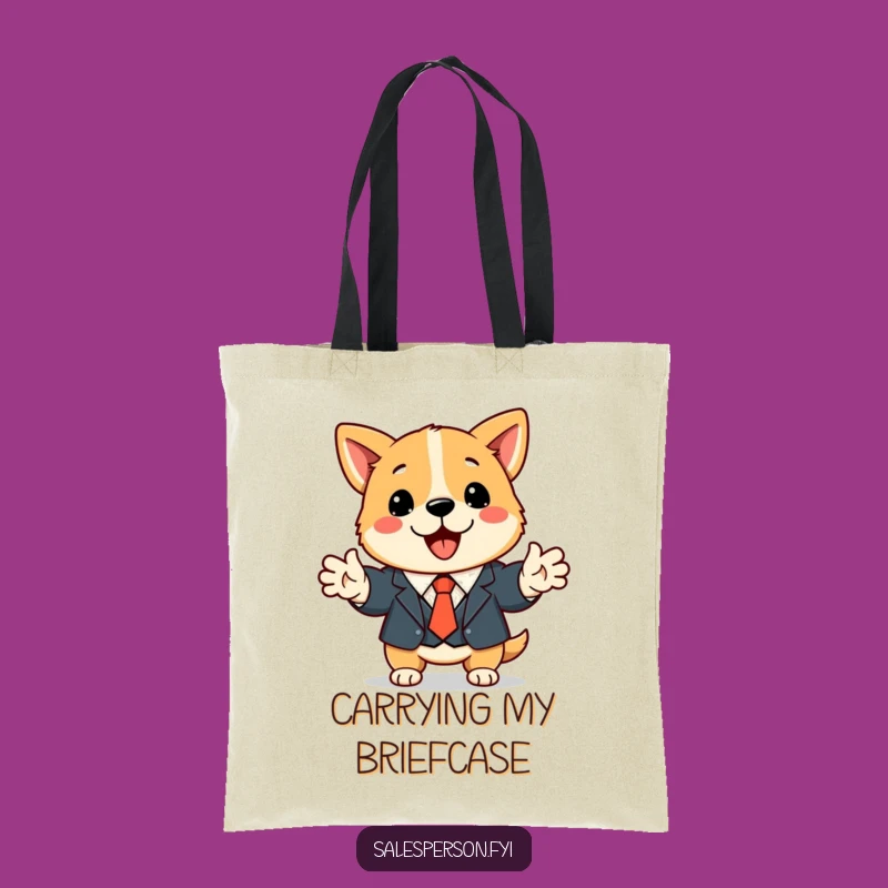 Funny Dog Business Tote Bag A Professional Accessory For Your Day