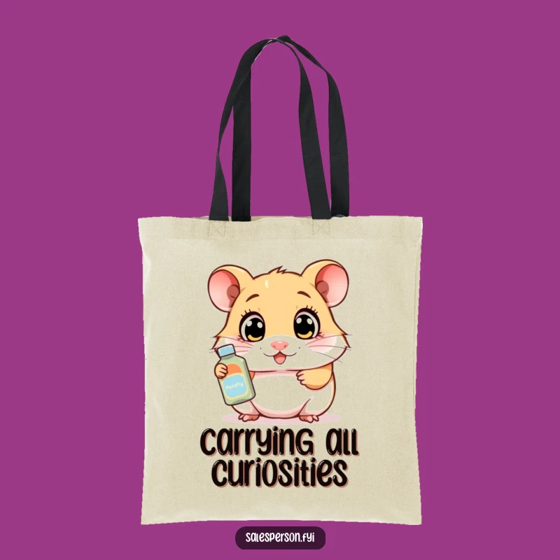 Funny Hamster Product Tote Bag: Carry Your Finds with Enthusiasm