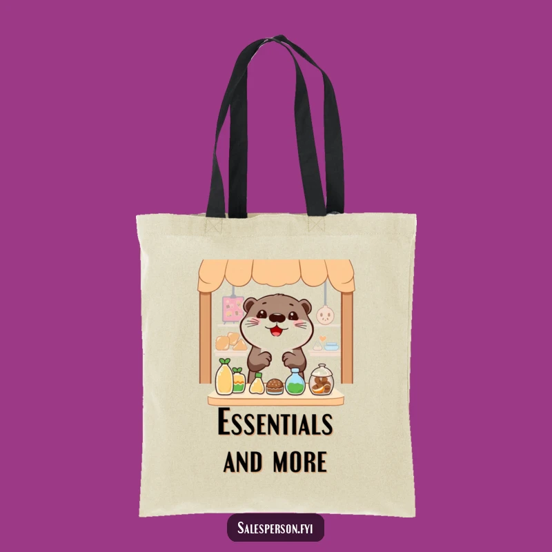 Funny Otter Shopping Tote - Durable and Cheerful Otter Bargain Bag Gift