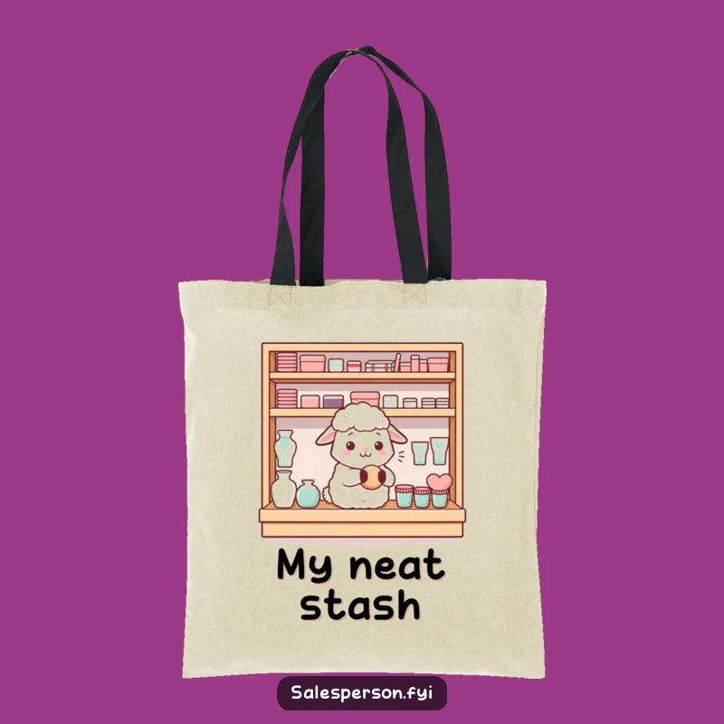 Funny Sheep Shelf Tote Bag: Carry Your Organization with Gentle Charm