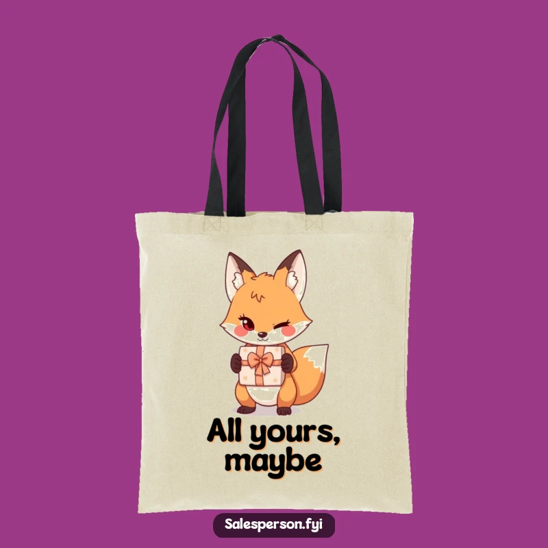 Funny Sly Fox Tote Bag - Carry Your Humor in Style
