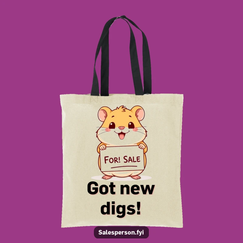 Funny Hamster For Sale Tote Bag: Stylish & Hilarious Shopping Companion