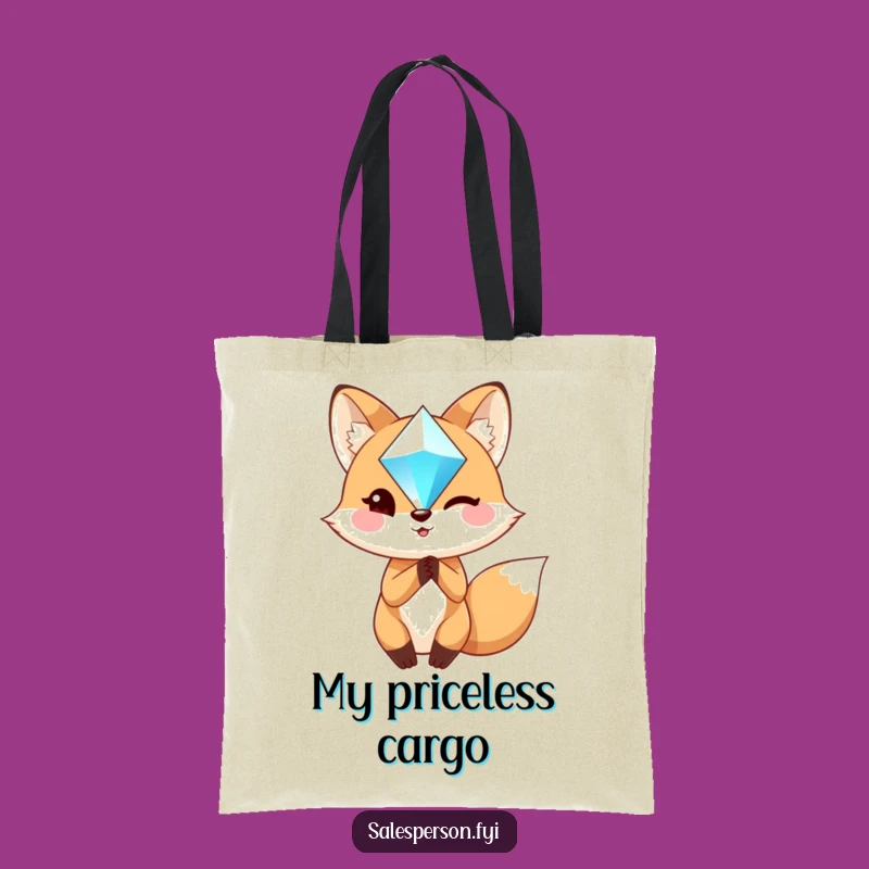 Funny Fox Gem Bag - Stylish and Hilarious Winking Fox Tote Gift