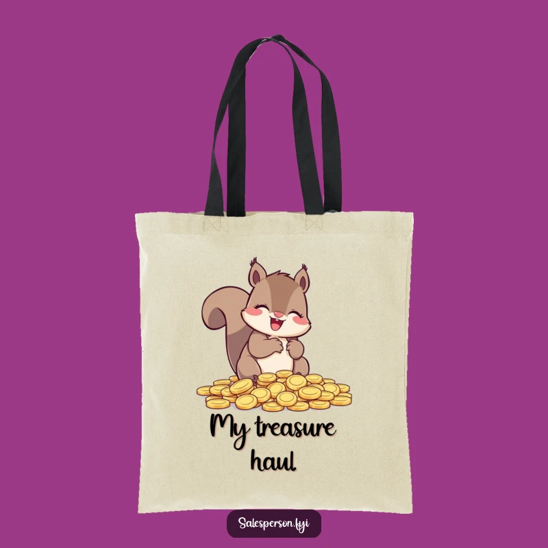Funny Squirrel Tote Bag: Carry Your Treasures with Glee and Style!