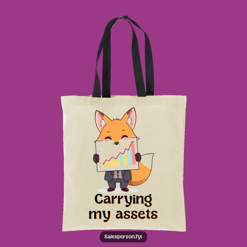 Smart Fox Business Tote Bag: Carry Your Data, Perfect Funny Gift!